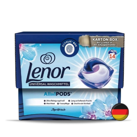 Lenor Aprilfrisch Kapsułki do Prania All in One 14 szt Niemcy